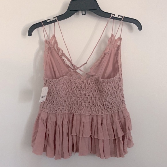 FREE PEOPLE Adella Cami Dusty Mauve Rose Soft Pink - Picture 8 of 9